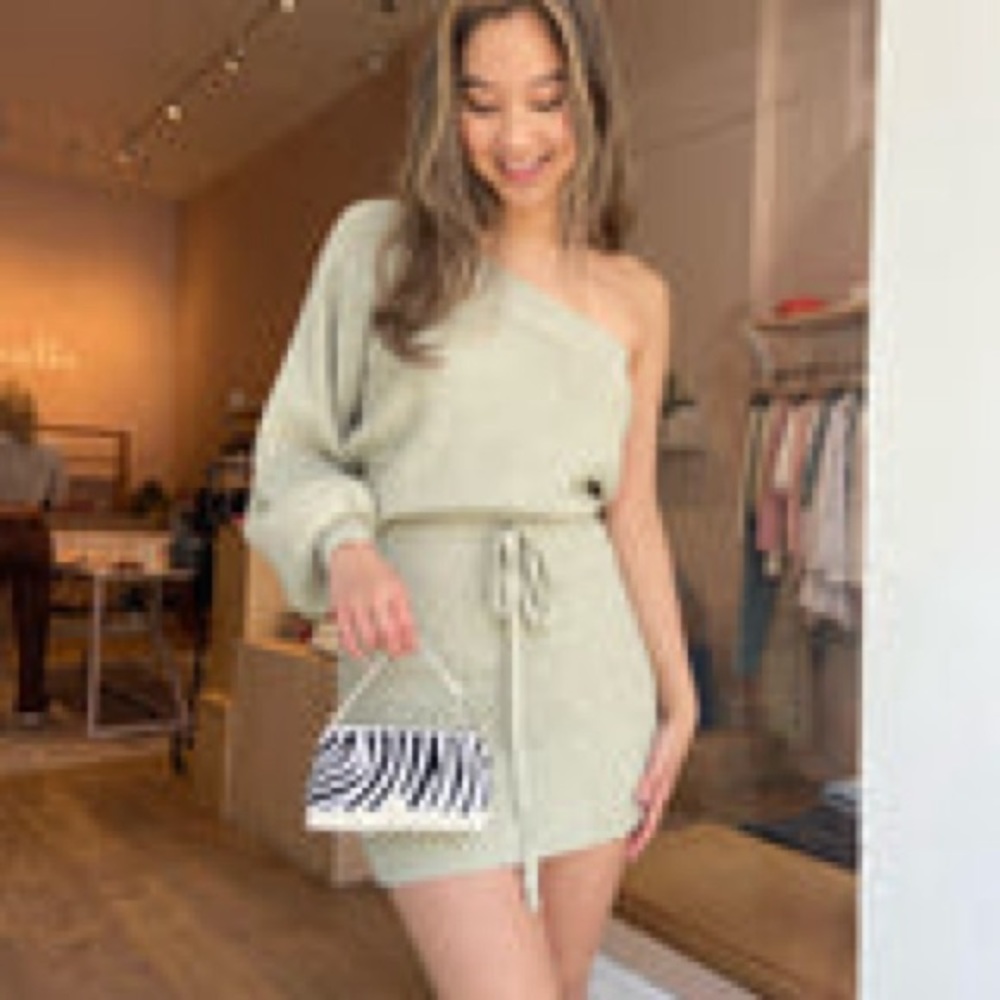 Isalis | One Shoulder Sweater Dress | S
